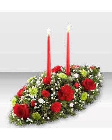 Seasons Greetings Flower Arrangement