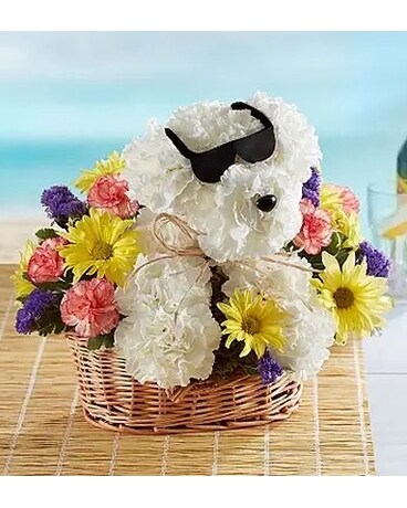 Summer Dog Flower Arrangement