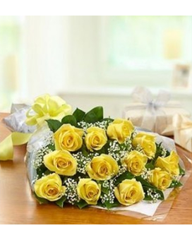 1 Dozen Wrapped Roses Flower Arrangement
