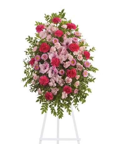 Pink Tribute Spray Sympathy Arrangement
