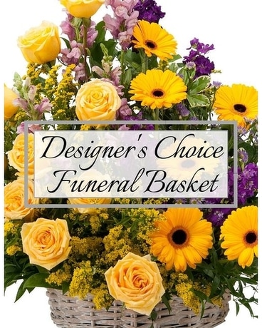 Designer's Choice Funeral Basket Funeral Arrangement