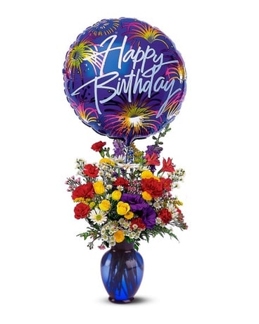 Birthday Fireworks Flower Arrangement