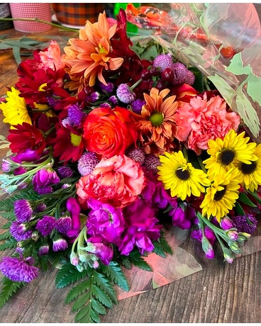 Fall Wrapper Flower Arrangement