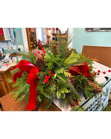 Simply Christmas centerpiece Flower Arrangement