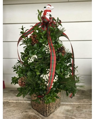 Boxwood Tree Flower Arrangement