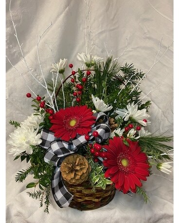Festive Basket Flower Arrangement