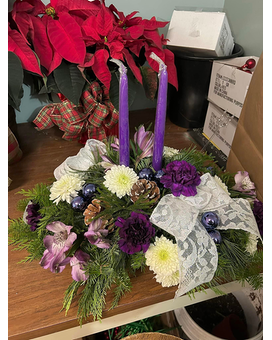 Purple Holidays Flower Arrangement