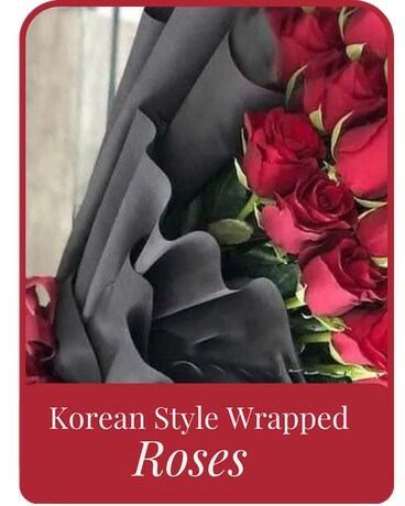 Korean Style Wrapped Roses Flowers