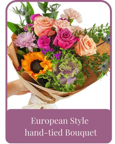 European Hand-Tied Bouquet Flowers