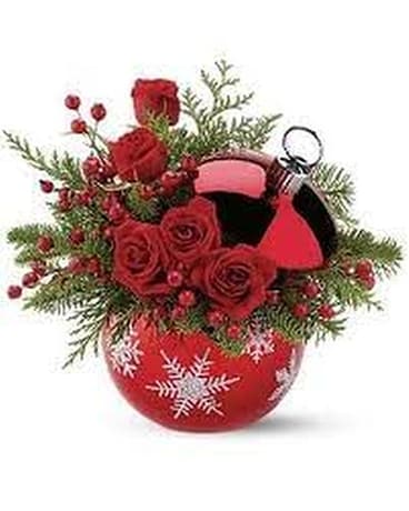 Snowflake Ornament Flower Arrangement