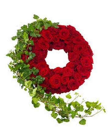 English garden red rose wreath Flower Arrangement