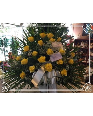 Standing basket Funeral Arrangement