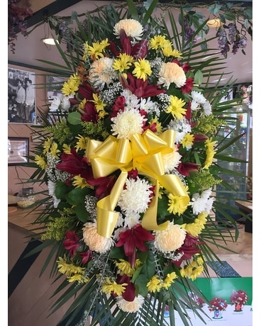 Standing spray Sympathy Arrangement