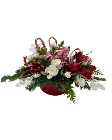 Candy Cane Lane Flower Arrangement