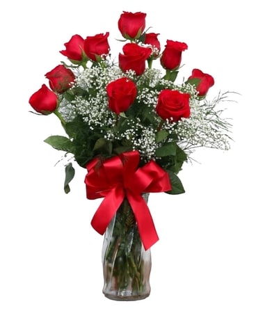 Dozen Red Roses Arranged in Cottage Grove OR - The Flower Basket