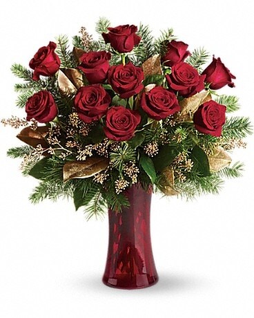A Christmas Dozen Flower Arrangement