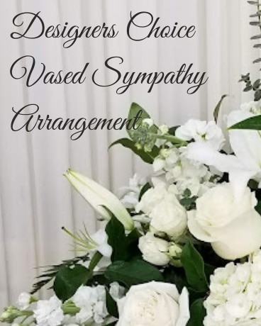 Designer's Choice Vased Sympathy Arrangement White Sympathy Arrangement