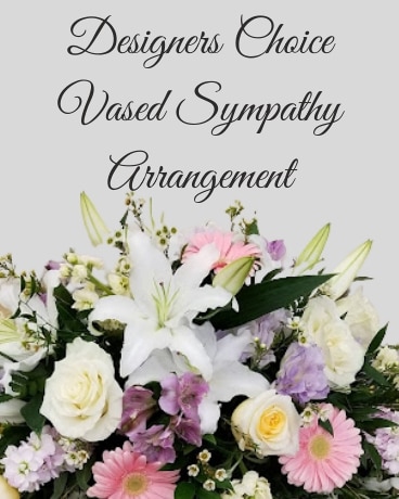 Designer's Choice Vased Sympathy Arr Pastel Sympathy Arrangement
