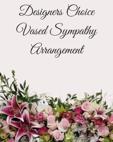 Designer's Choice Vased Sympathy Arrangement Pinks Sympathy Arrangement