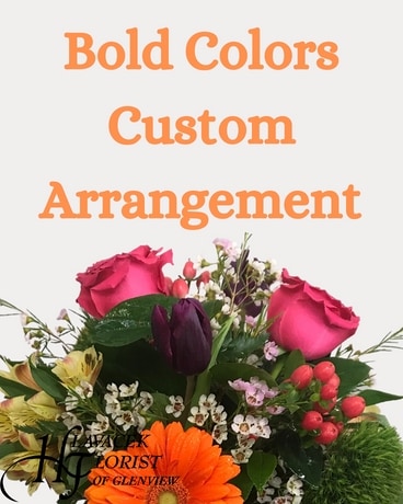 Custom Bold Colors Arrangement Flower Arrangement