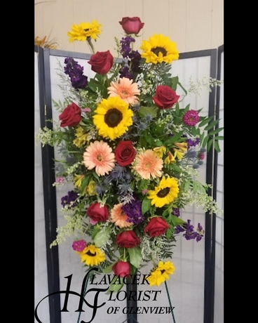 Faithful Harvest Spray Funeral Arrangement