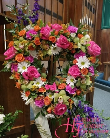 Enchanted Heart Tribute Spray Wreath