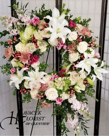 Everlasting Harmony Wreath Spray Funeral Arrangement