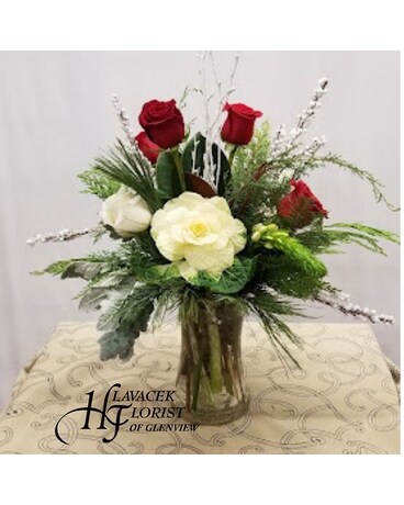 A Touch of Christmas Flower Arrangement
