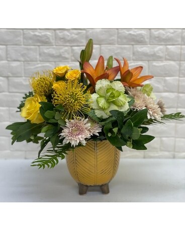 Dijon Mustard Flower Arrangement