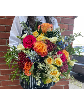Designer's Choice Seasonal Wrapped Bouquet Bouquet