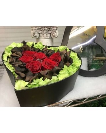 Radiant In Red Flower Arrangement
