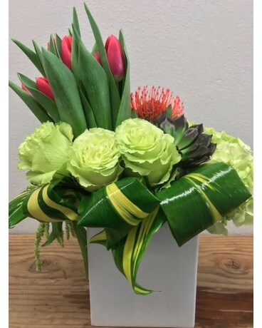 Pop Of Pink Flower Arrangement