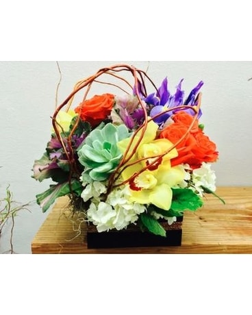 Florals And Succulents Flower Arrangement