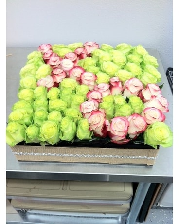 Hugs And Kisses With Roses Flower Arrangement