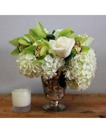 White Hydrangea Arrangement Flower Arrangement