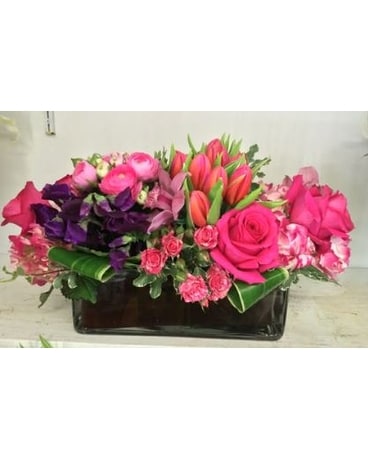 Pink Garden Flower Arrangement