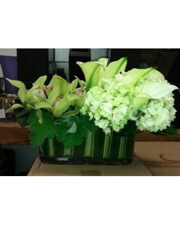 Orchids And Hydrangeas Flower Arrangement