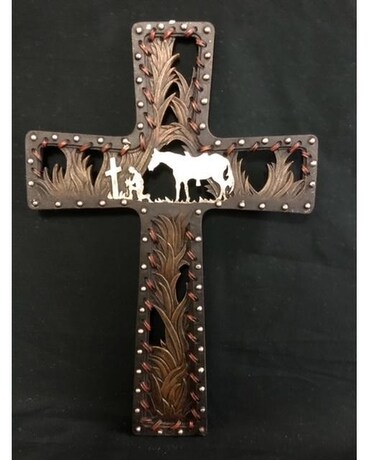 Western Kneeling Cowboy  Cross Custom product