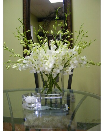 White Orchid Cloud Flower Arrangement