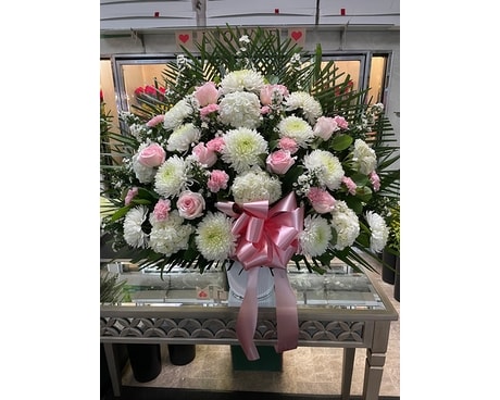 Traditional Funeral Basket Funeral Arrangement