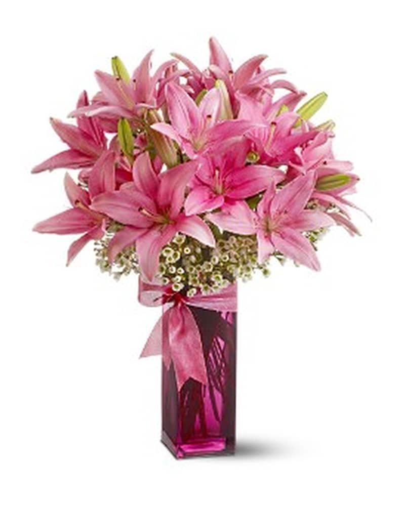 Teleflora's Pretty Pink Lilies in Oklahoma City OK - Cheever's Flowers