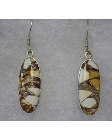 Sterling Silver Jasper Earrings Flower Arrangement