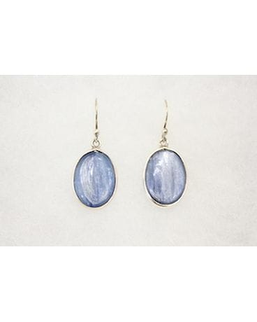 Sterling Silver Kyanite Earrings Flower Arrangement
