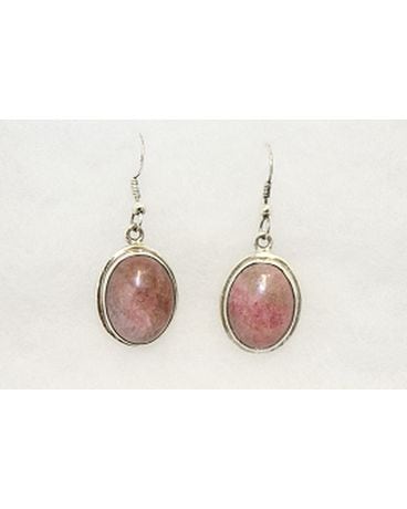 Rhodonite Earrings. Flower Arrangement