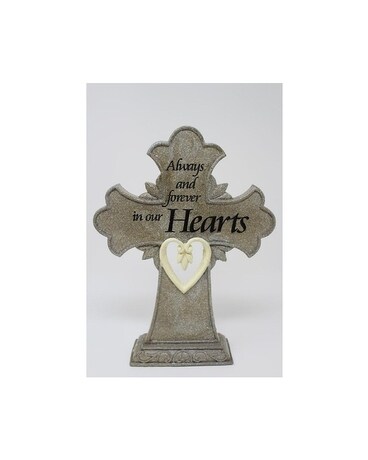 Memorial Cross Flower Arrangement