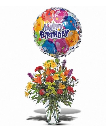 Birthday Balloon Bouquet Flower Arrangement