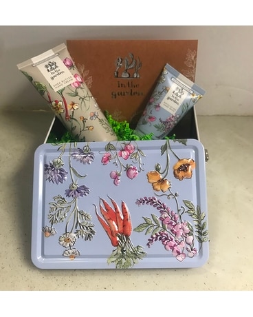 Heathcote & Ivory Hand Care Tin Flower Arrangement