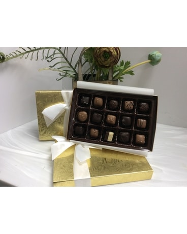 Assorted Milk, and Dark Chocolate Gift Box Flower Arrangement