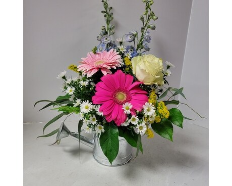 Watering Can of Wishes Flower Arrangement