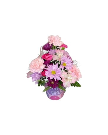 Baby Girl Celebration Flower Arrangement